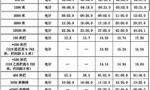 田径运动员技术等级标准电子版,田径运动员技术等级标准总局公布版